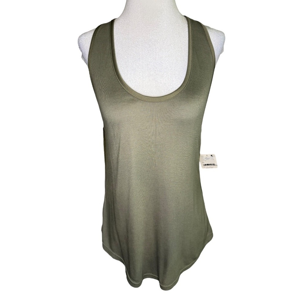 Intimately Free People Olive Green Racerback Tank Top XS Sleeveless Casual NWT